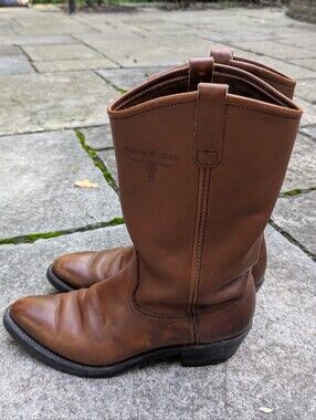 Mason Western Brown Western Men’s Boots Sz 10.5  D thick quality leather vibrum